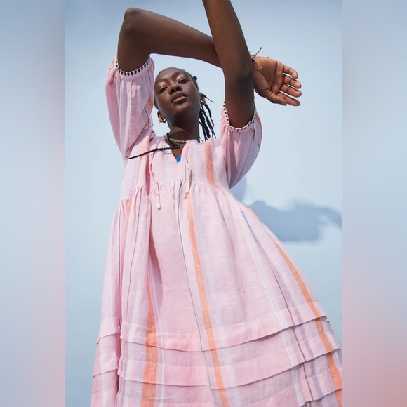 H&M x LEMLEM linen dress NWOT - Picture 5 of 9